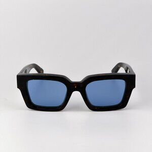 Off-White VIRGIL Sunglasses – Havana Square Frame Blue | Model OERI008 6045